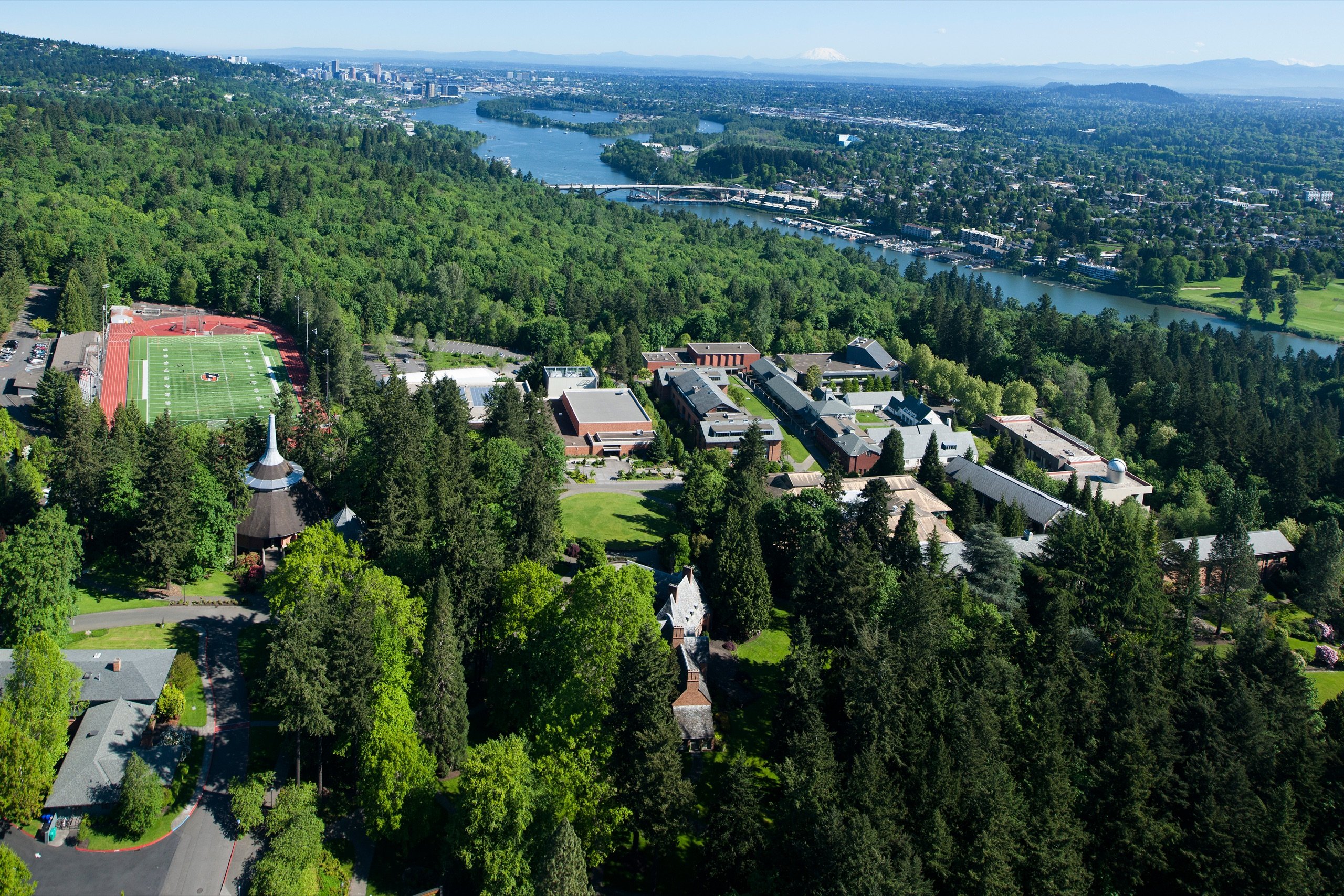 Lewis & Clark forested campus